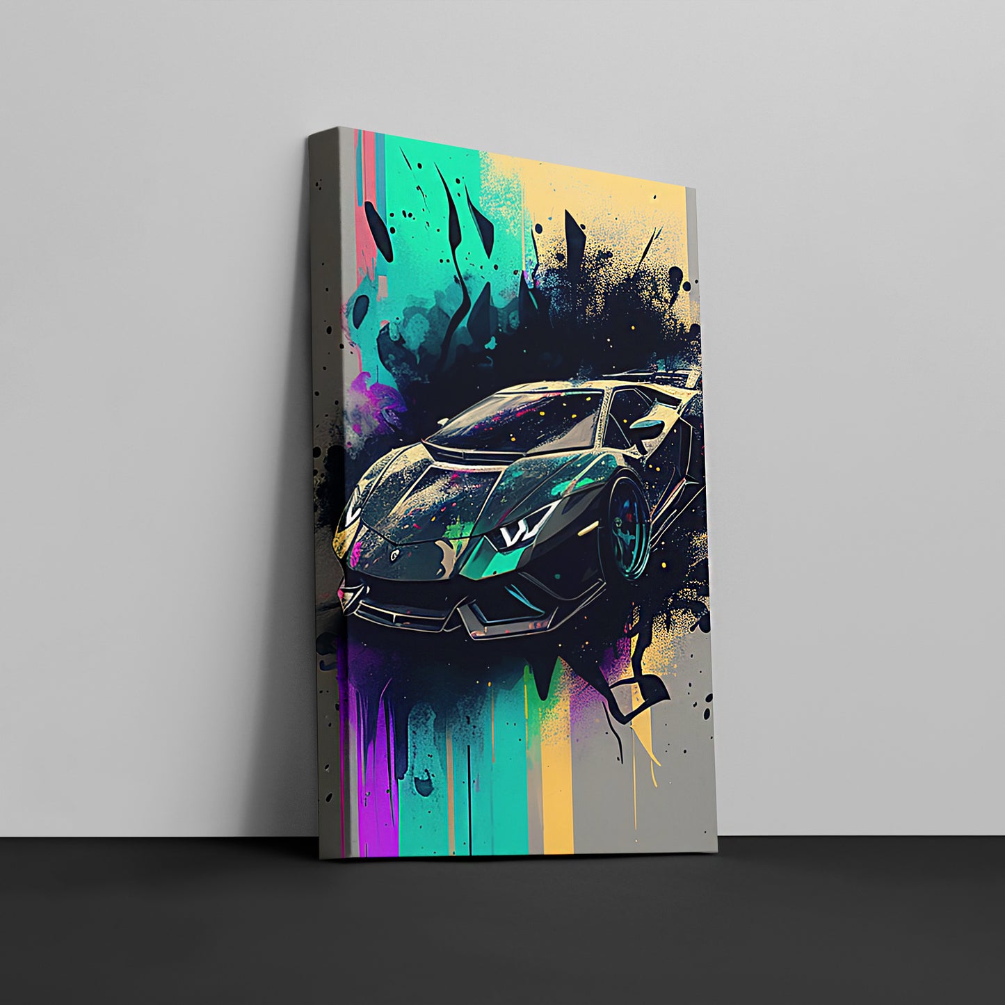 Splash Lambo - Canvas wall art