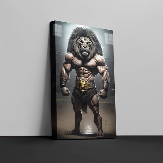 Lion Champ - Canvas wall art