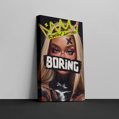 Boring - Canvas wall art