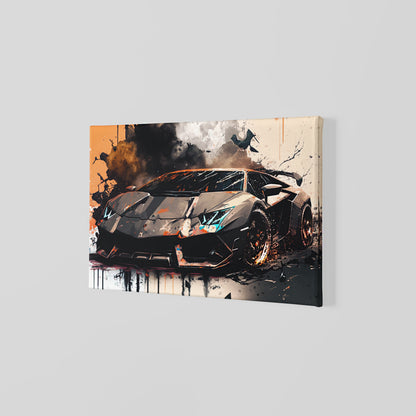 Aventador splash - Canvas wall art