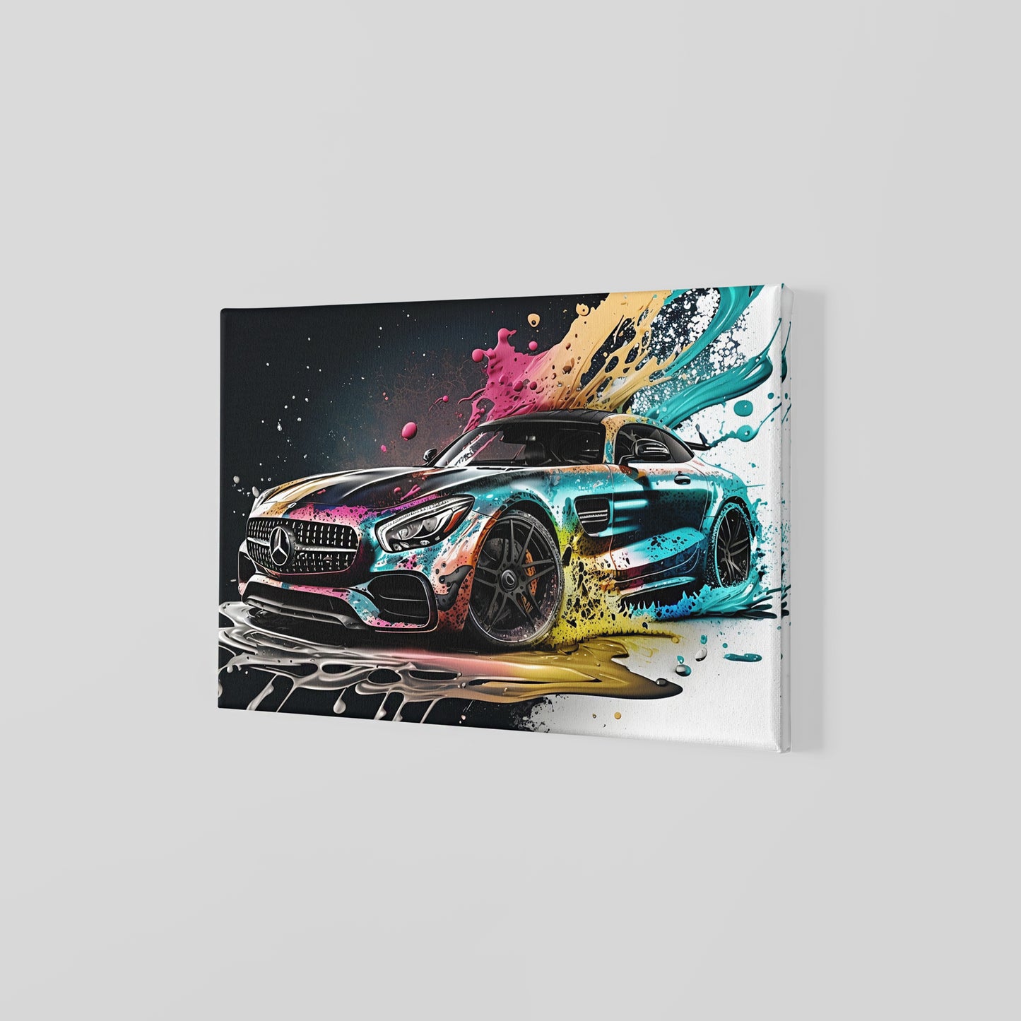 AMG GTR splash - Canvas wall art