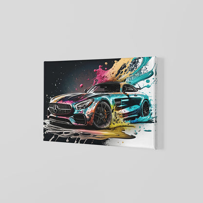 AMG GTR splash - Canvas wall art