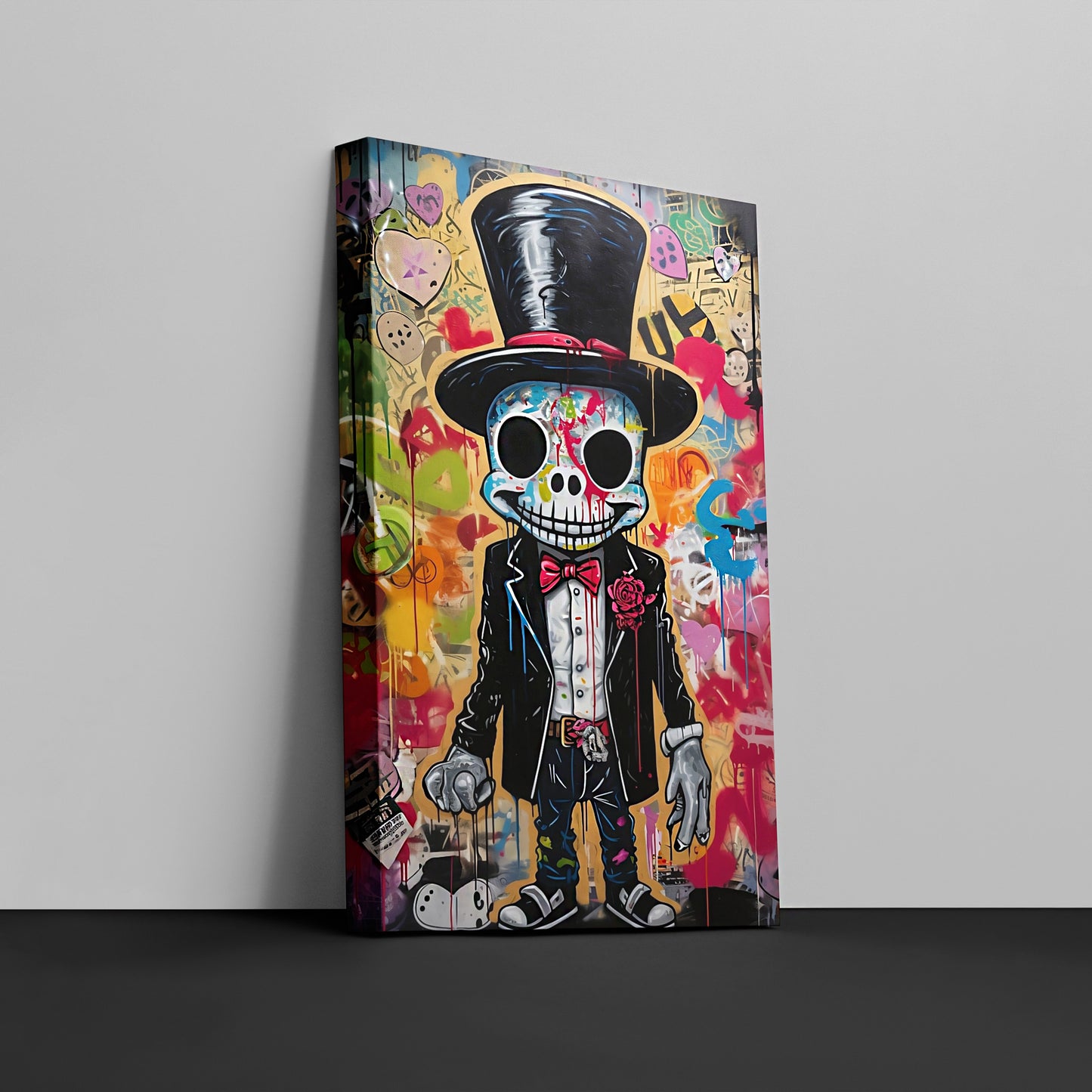 Skull gentleman - Canvas wall art