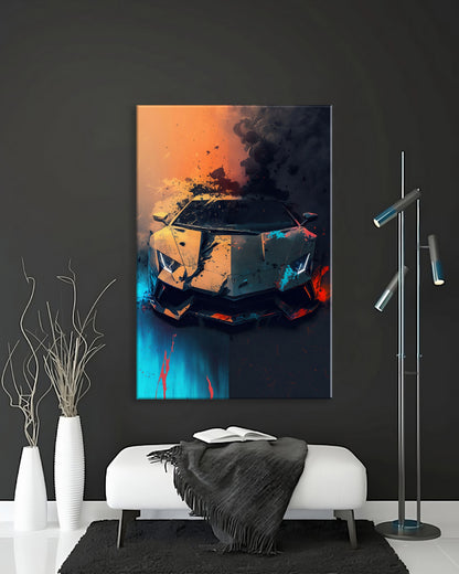 Lambo abstract - Canvas wall art