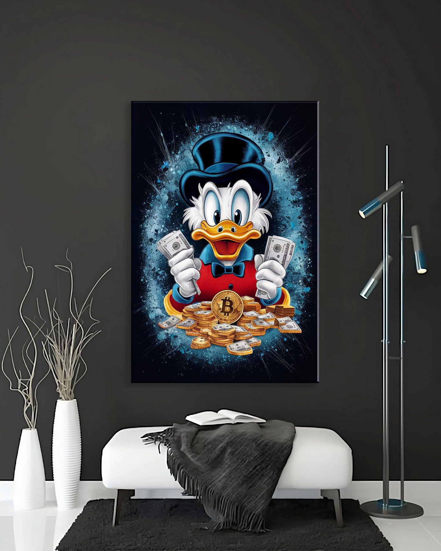 Scrooge Bitcoin - Canvas wall art