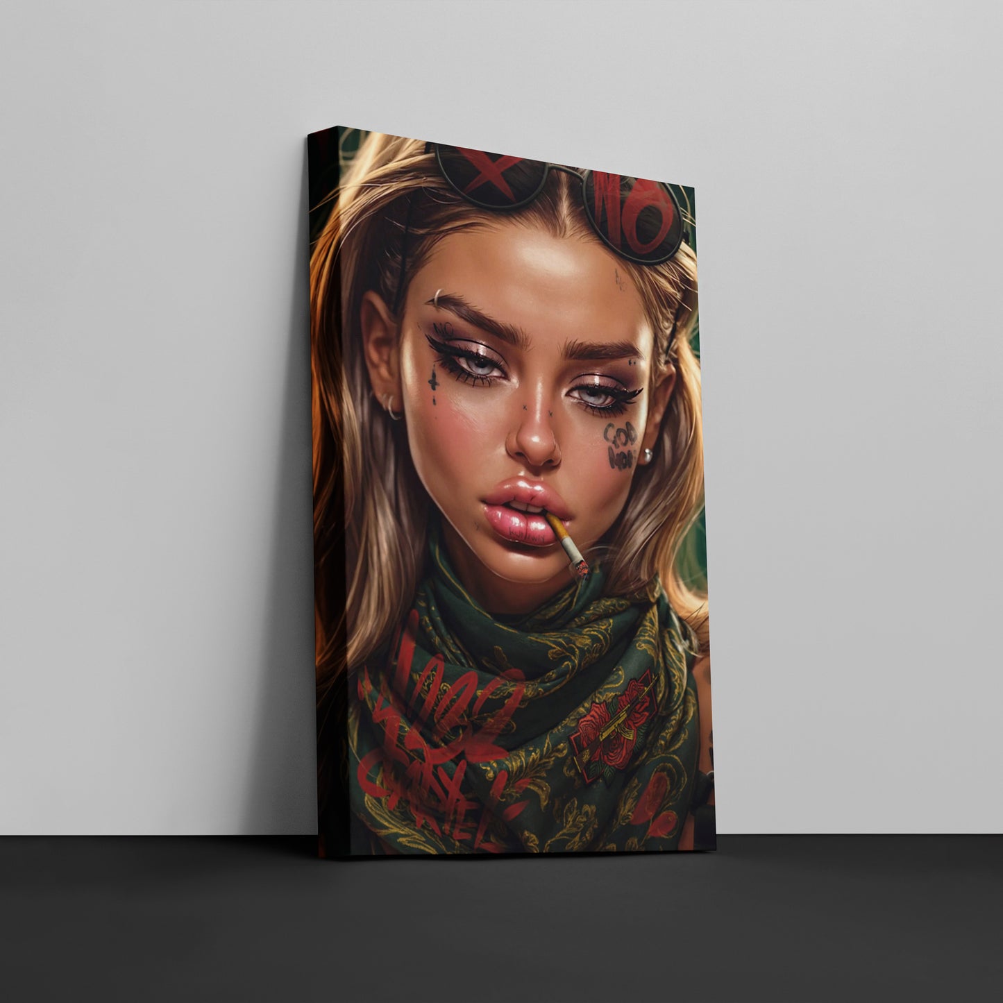 Hippie girl - Canvas wall art