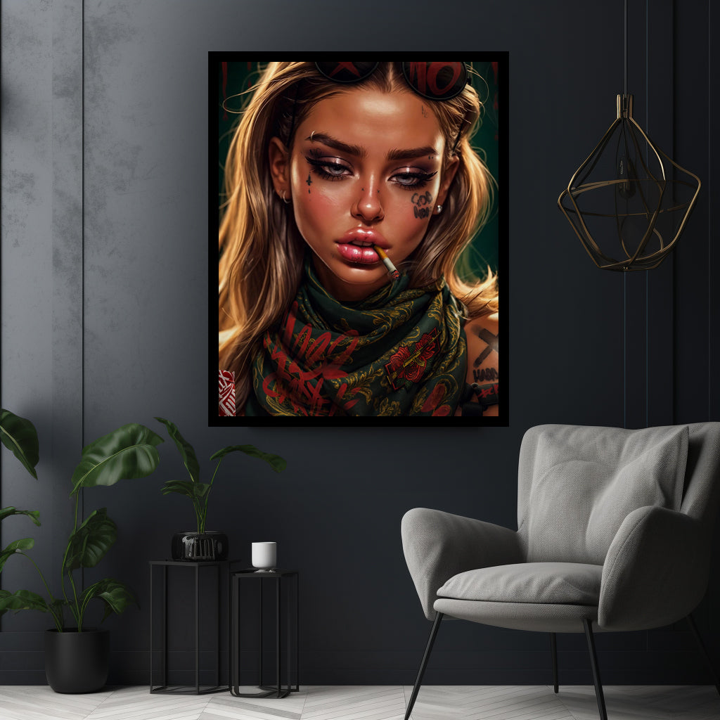 Hippie girl - Canvas wall art