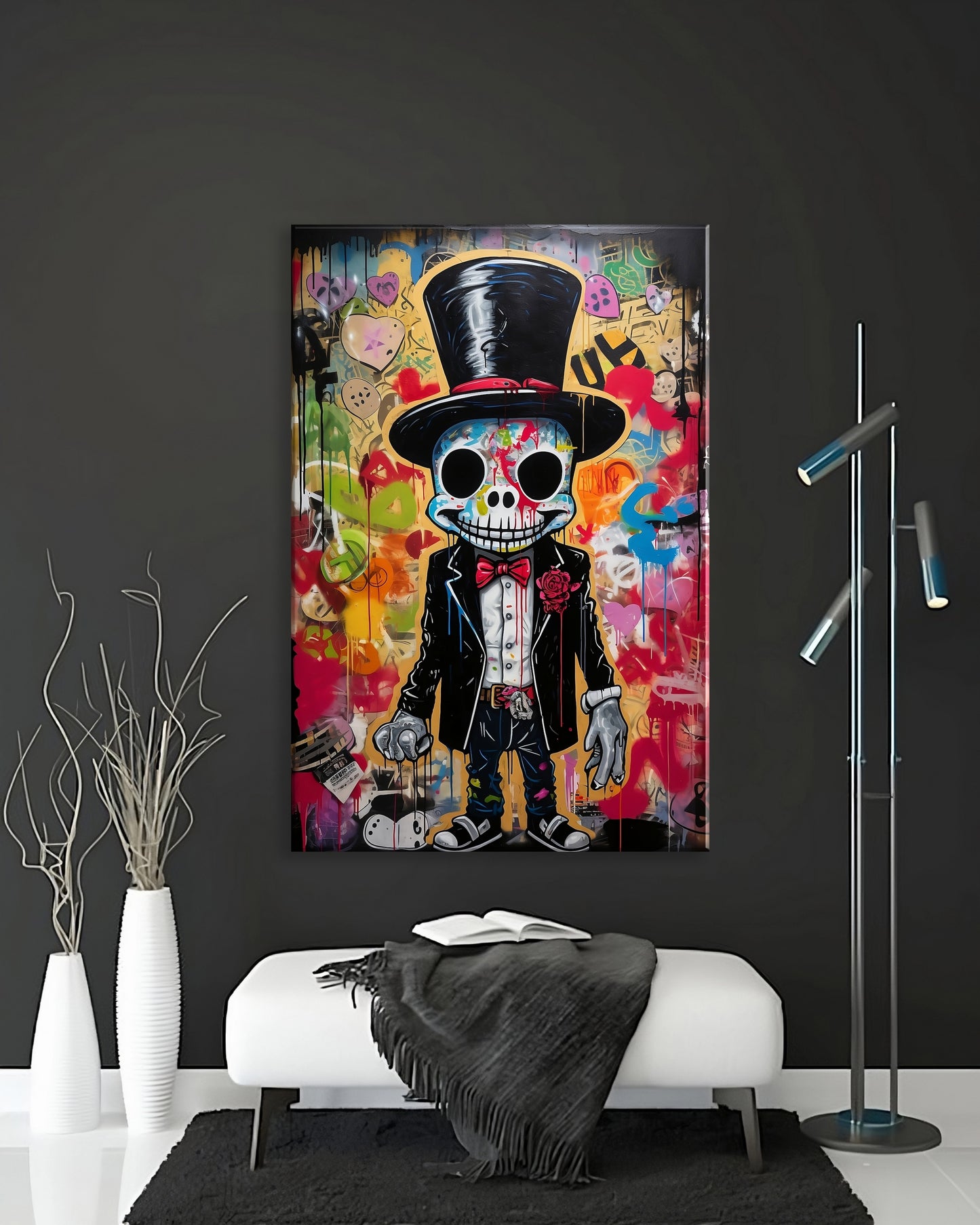 Skull gentleman - Canvas wall art