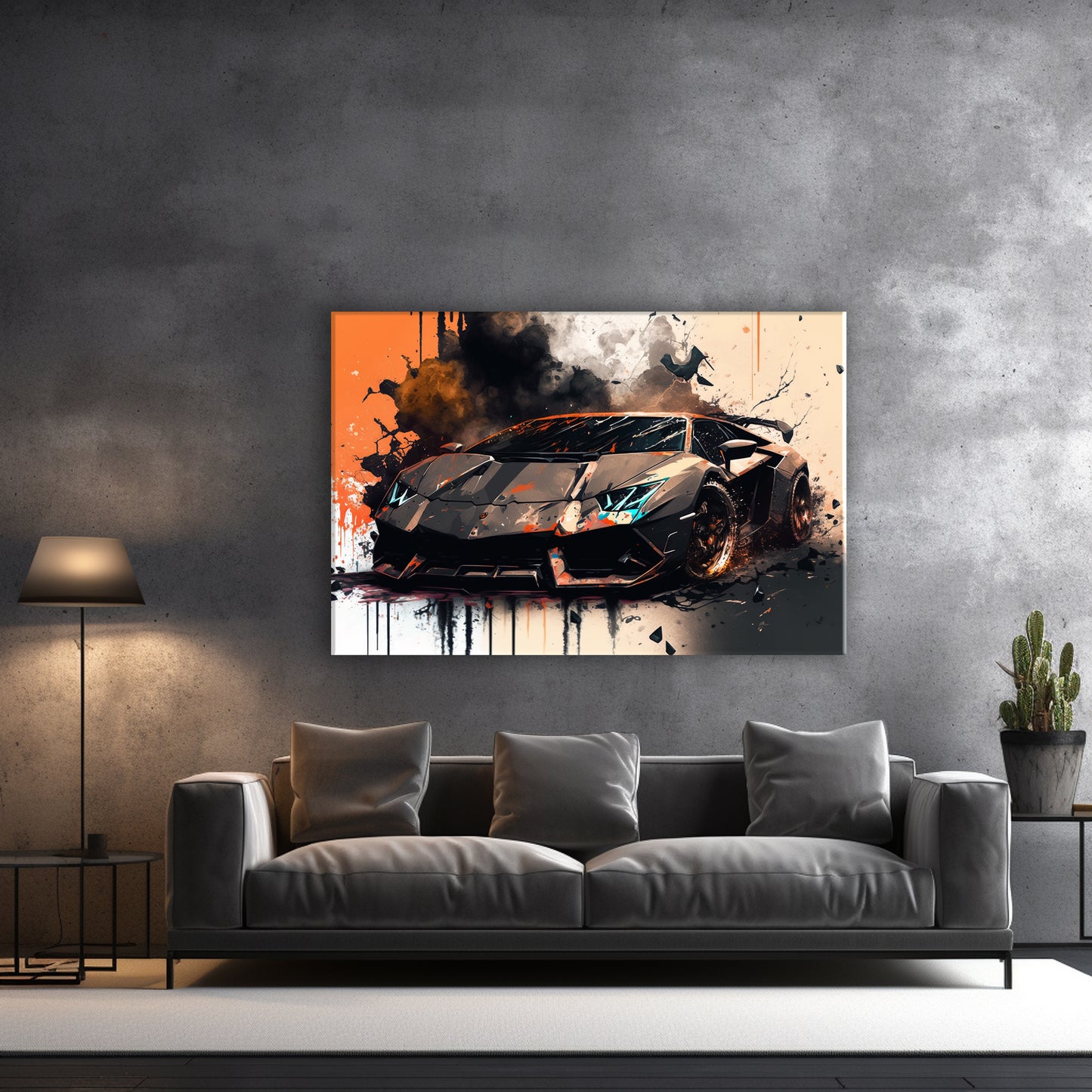 Aventador splash - Canvas wall art