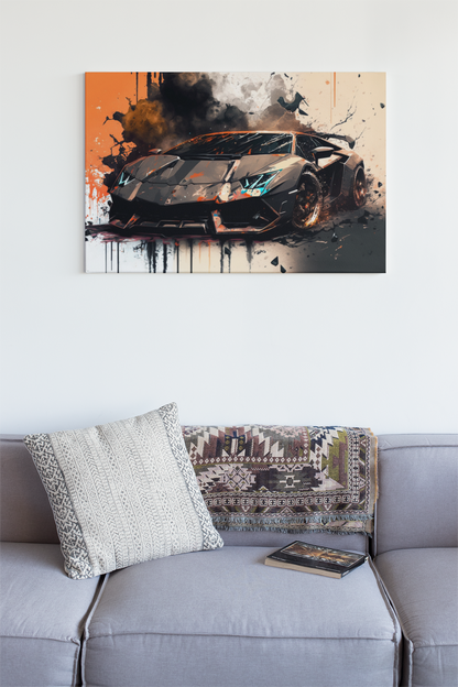 Aventador splash - Canvas wall art