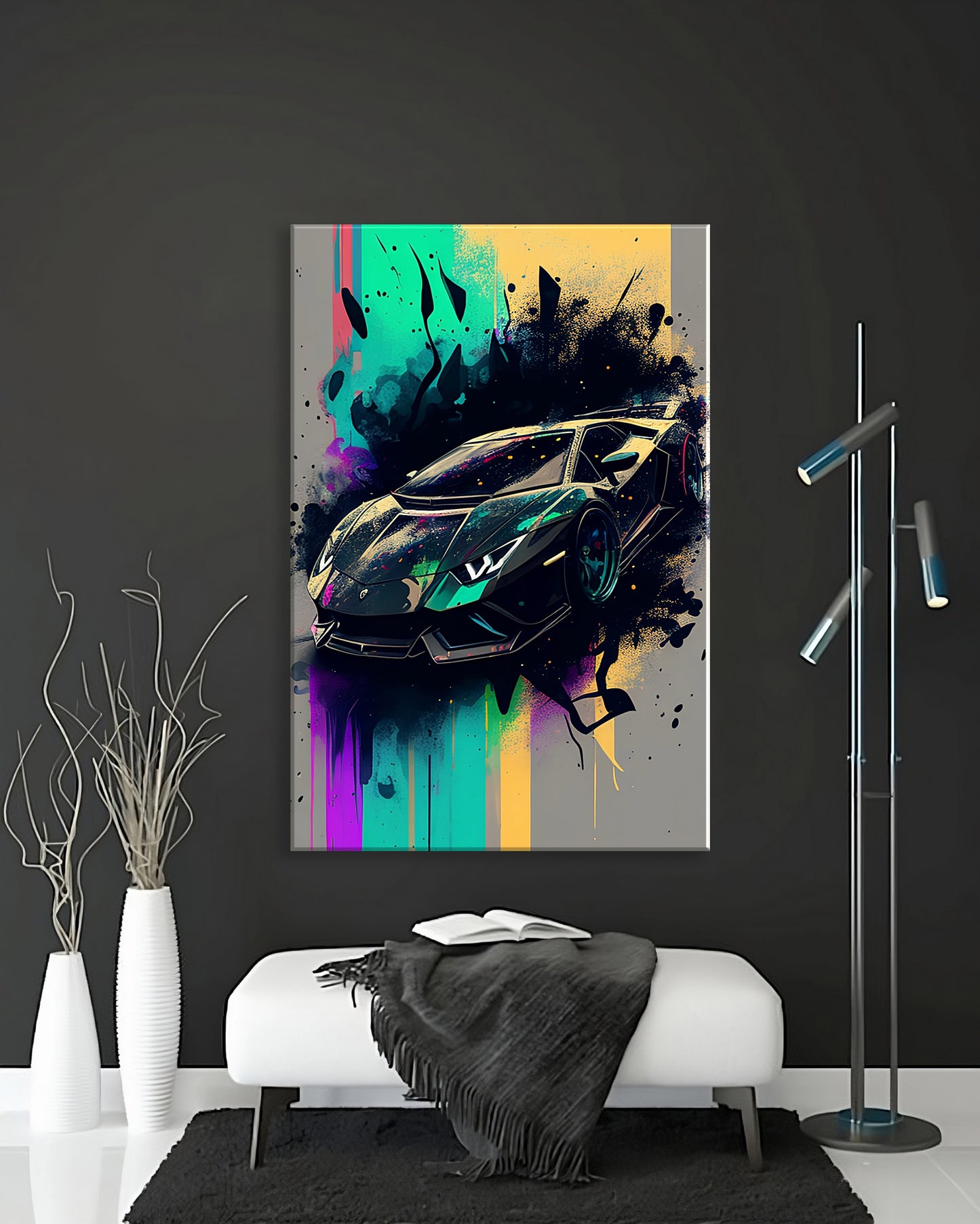 Splash Lambo - Canvas wall art