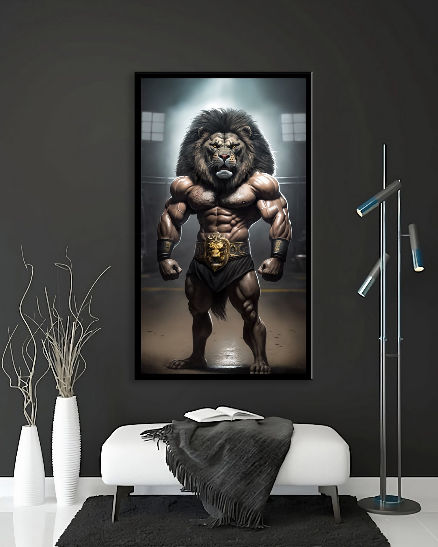 Lion Champ - Canvas wall art