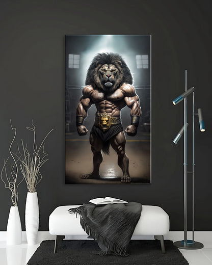 Lion Champ - Canvas wall art