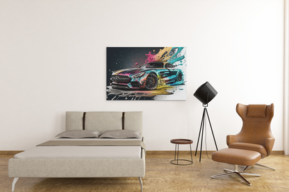 AMG GTR splash - Canvas wall art