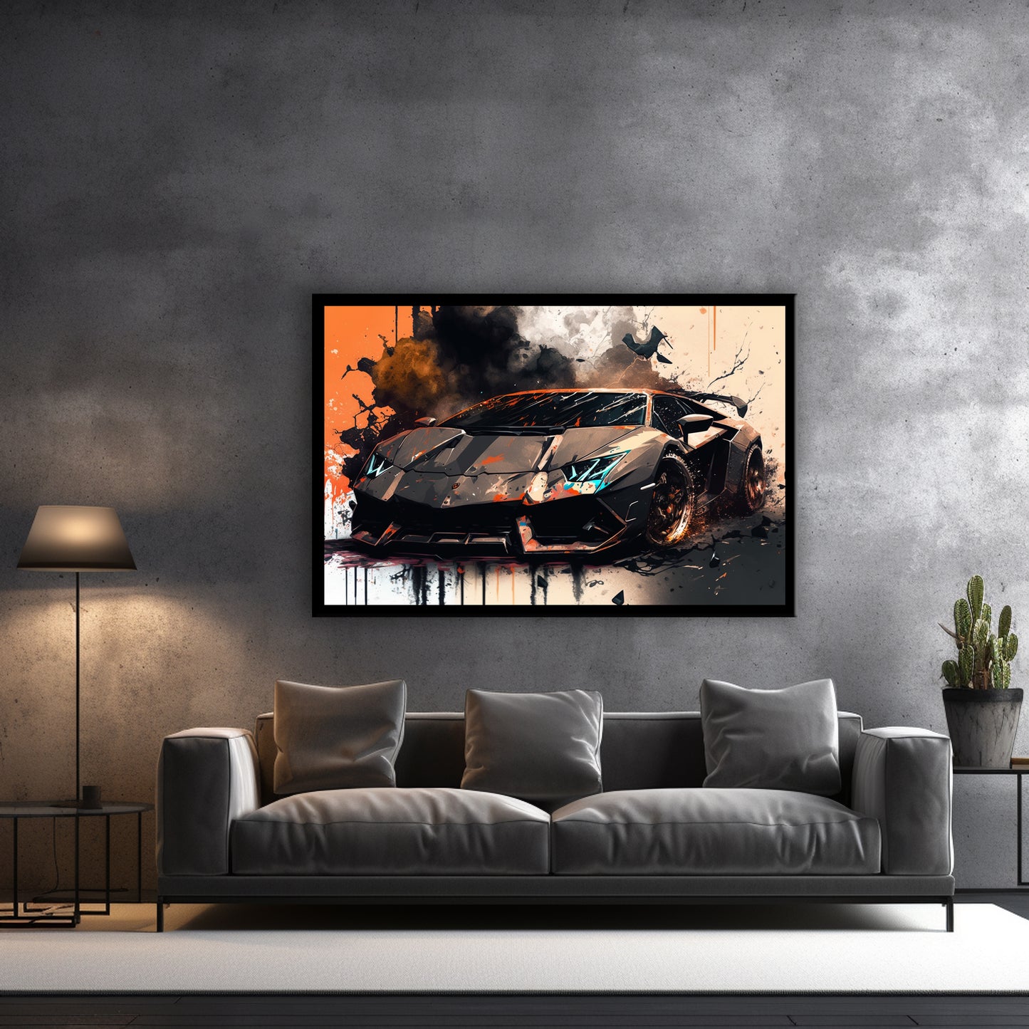 Aventador splash - Canvas wall art